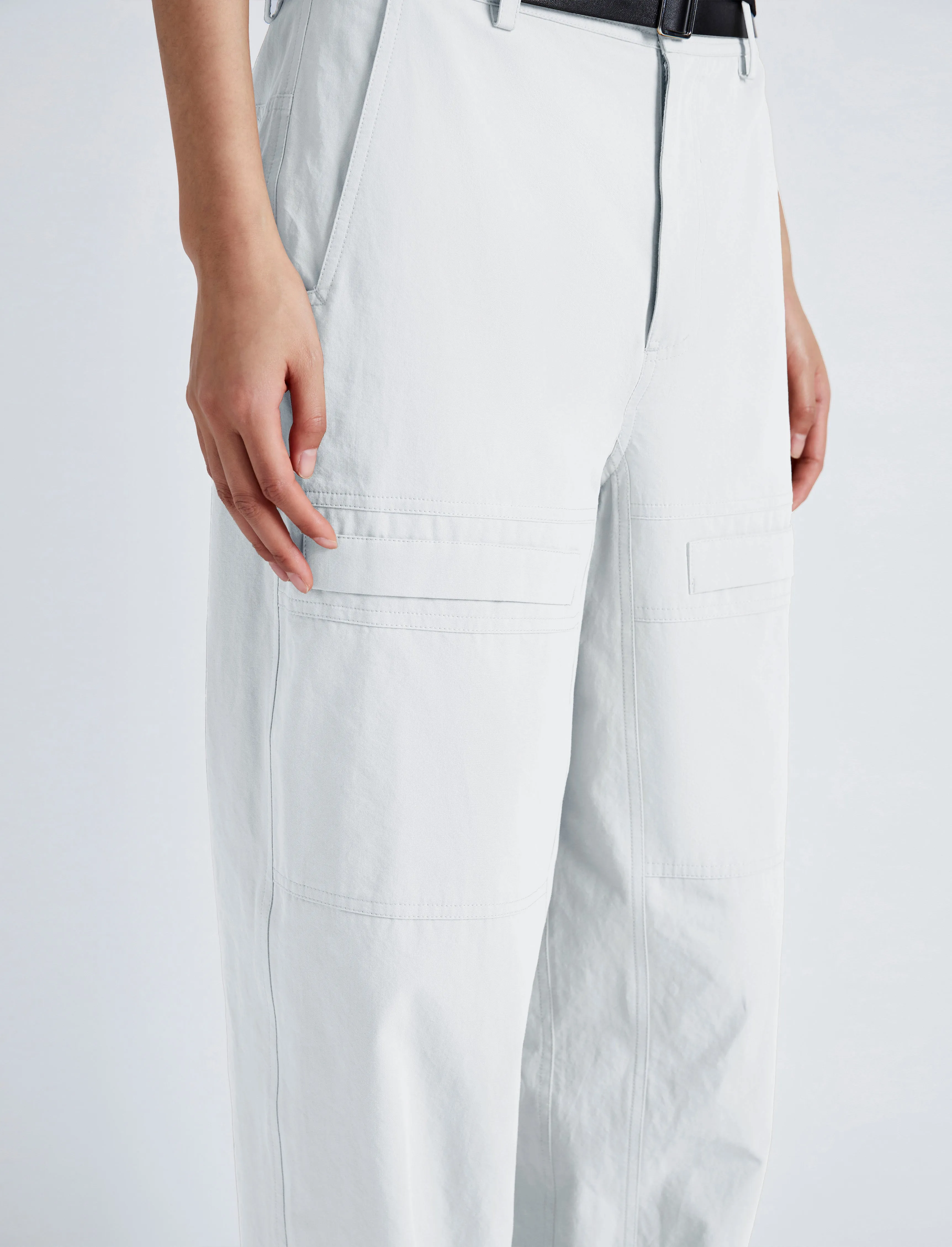 Proenza Schouler White Label Sydnor Pants in Rumpled Cotton - White