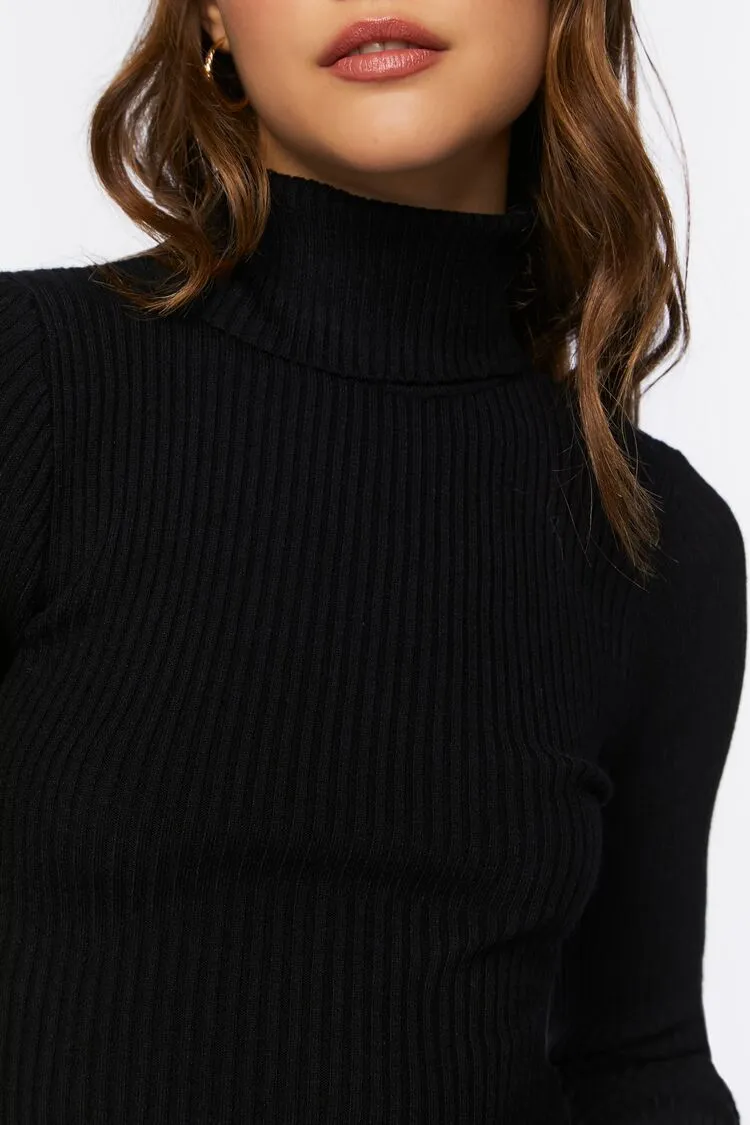 Ribbed Turtleneck Sweater
