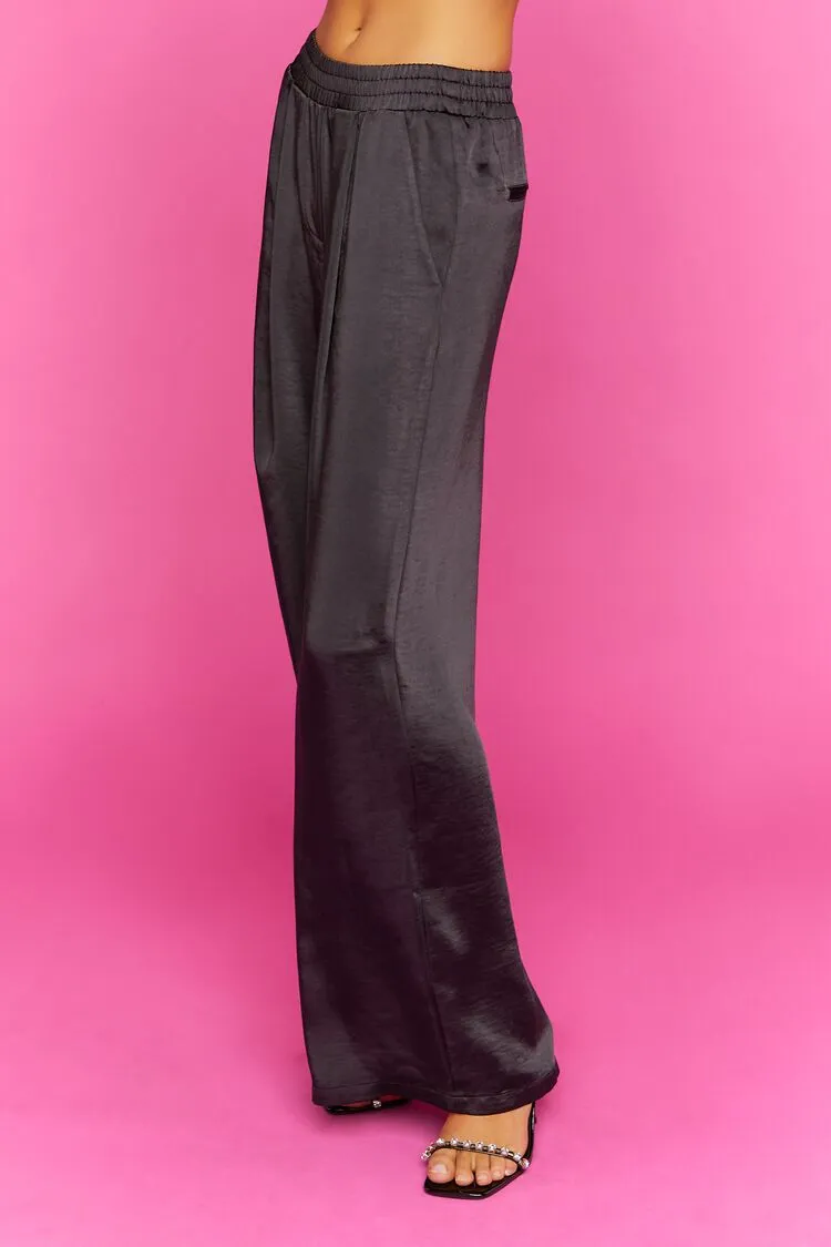 Satin Wide-Leg Pants