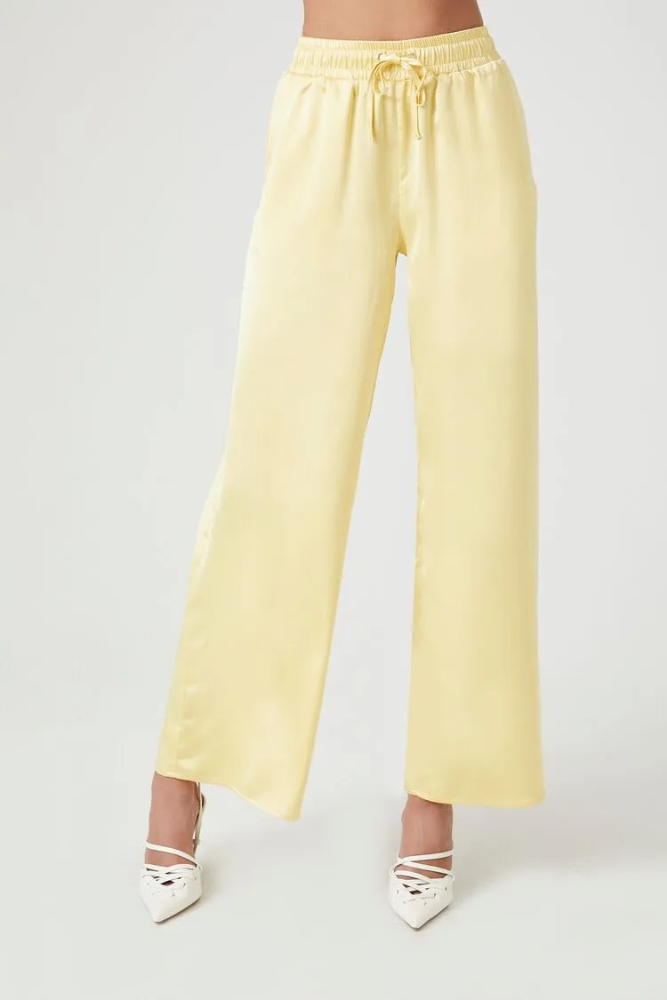 Satin Wide-Leg Pants
