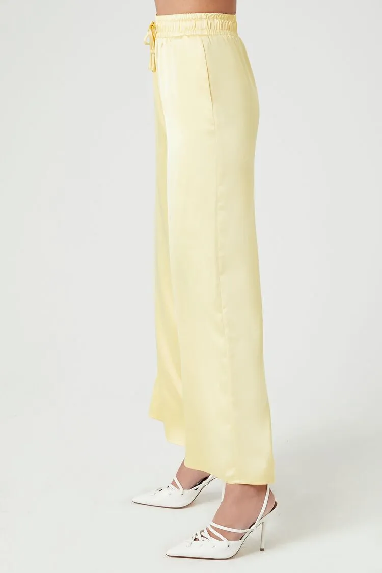 Satin Wide-Leg Pants