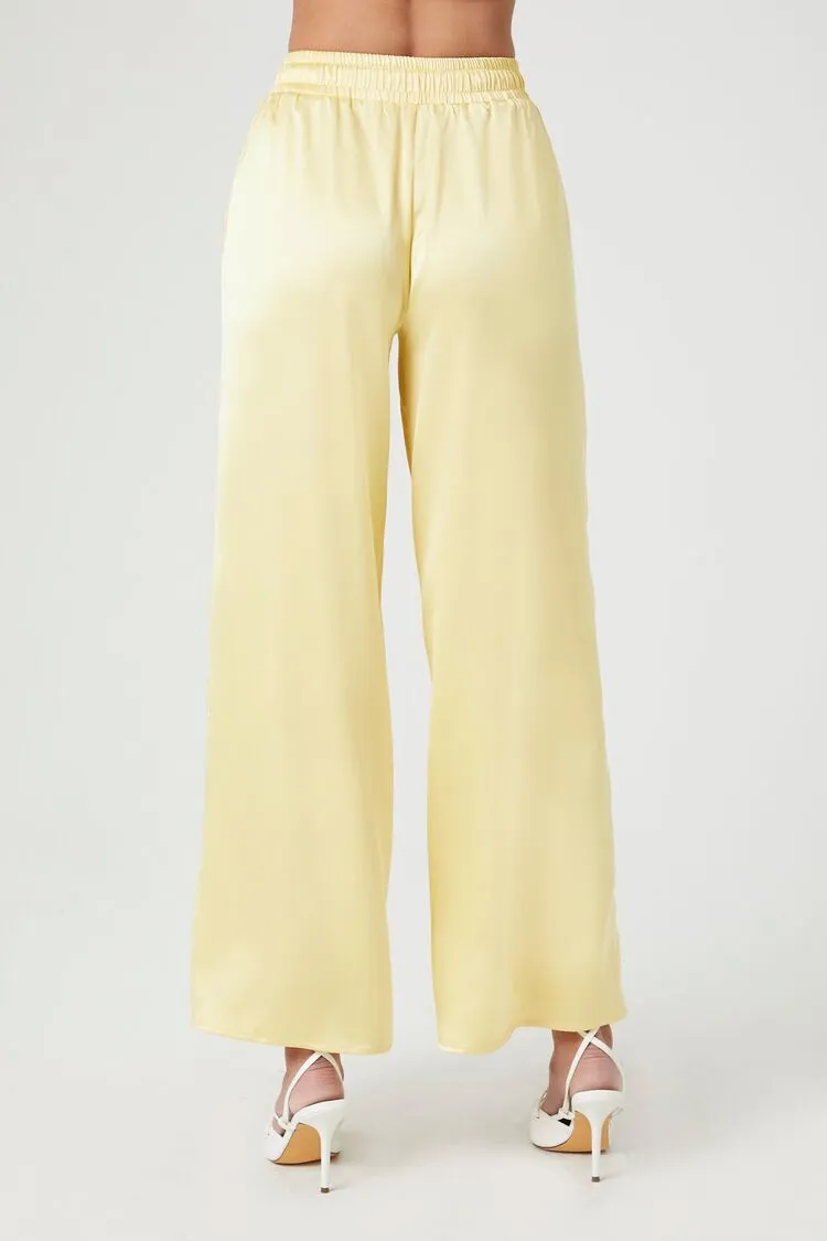 Satin Wide-Leg Pants