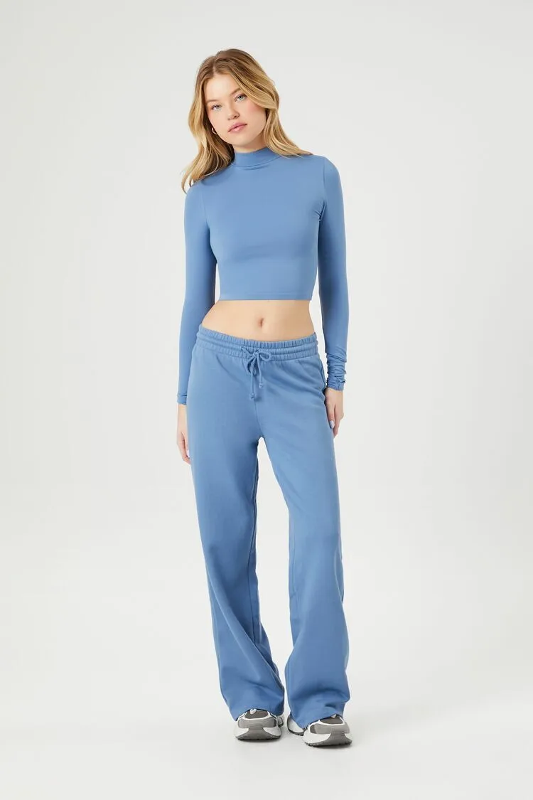 Seamless Mock Neck Crop Top