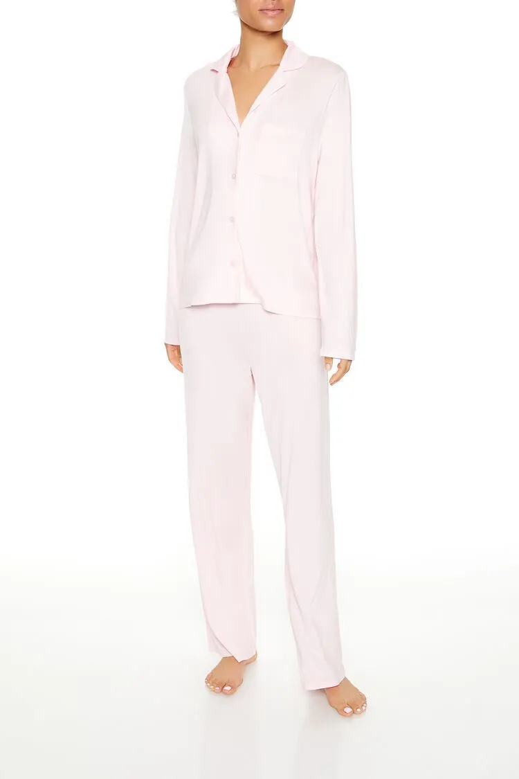 Shirt &amp; Straight Pants Pajama Set