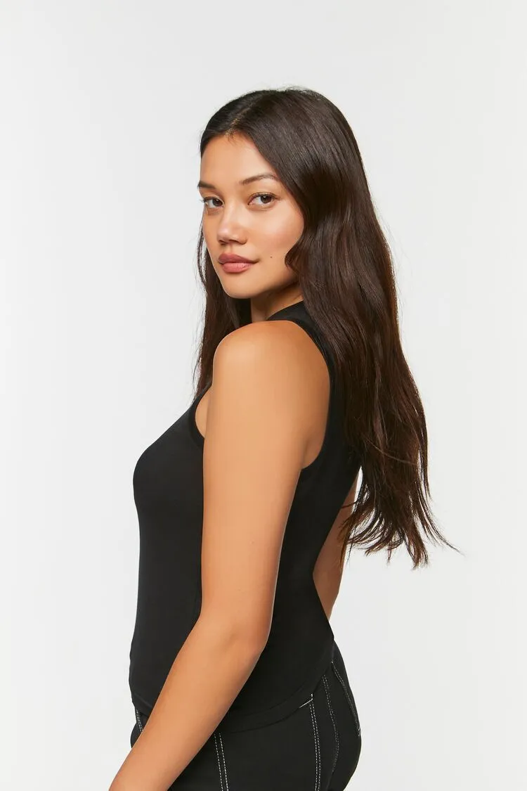 Sleeveless Crew Neck Top