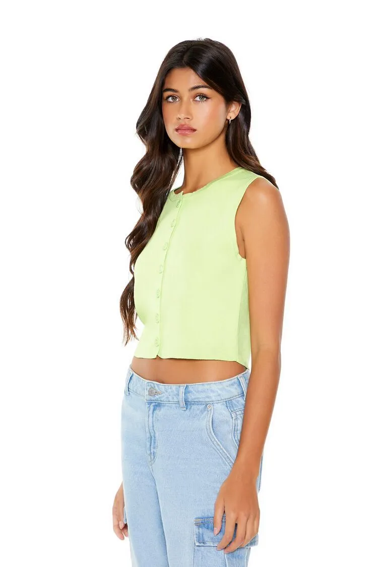 Sleeveless Sweater-Knit Top