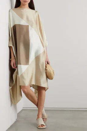 Soft Satin Silk Kaftan – Elegant, Flowing Dress Short Caftan For Women's