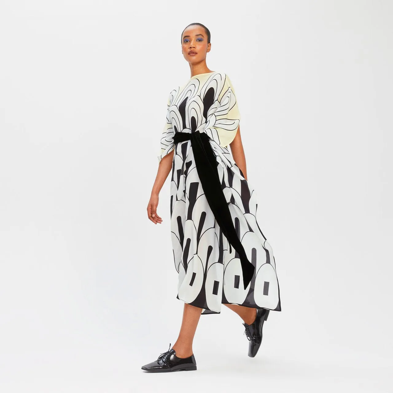 Soft Silk Crepe Kaftan, Party Wear Women's Long Caftan