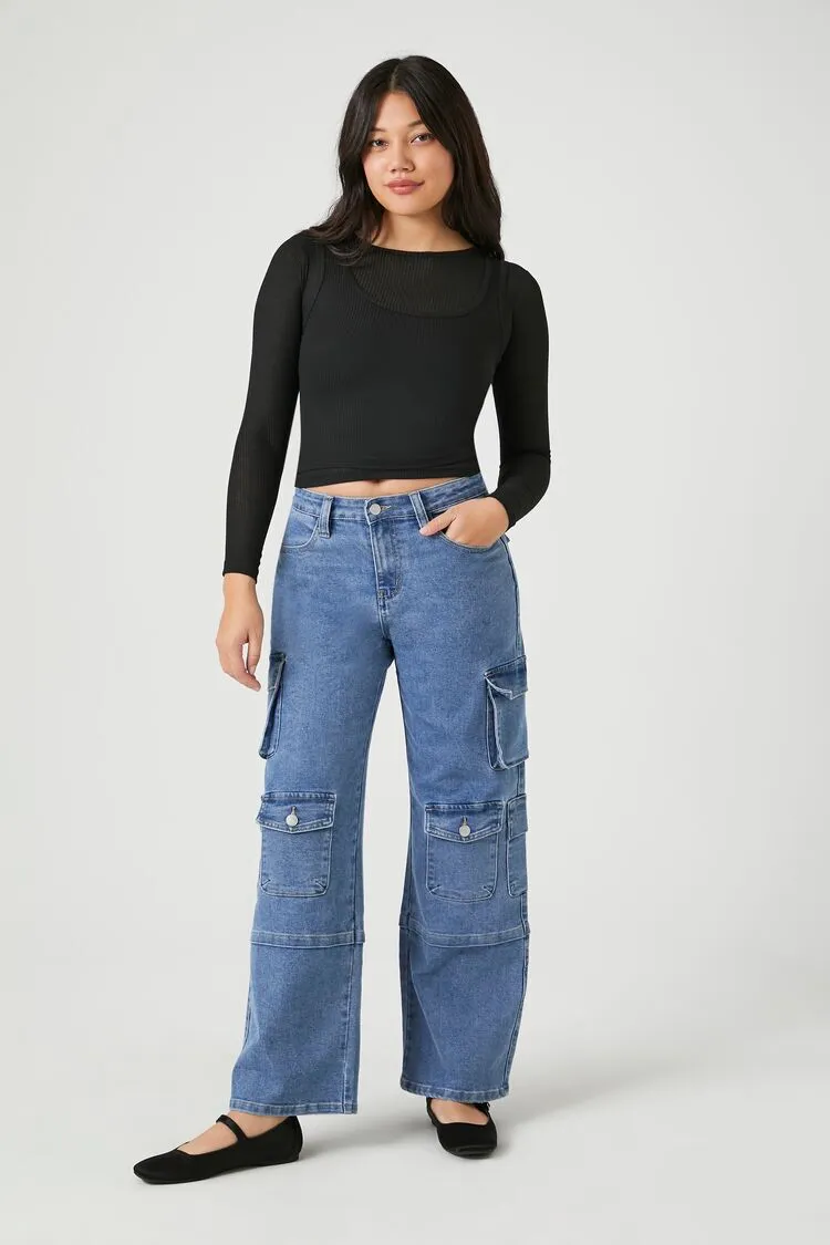 Straight-Leg Cargo Jeans