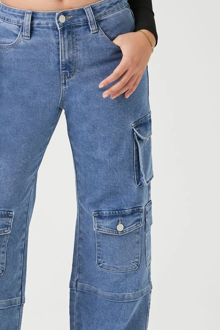 Straight-Leg Cargo Jeans