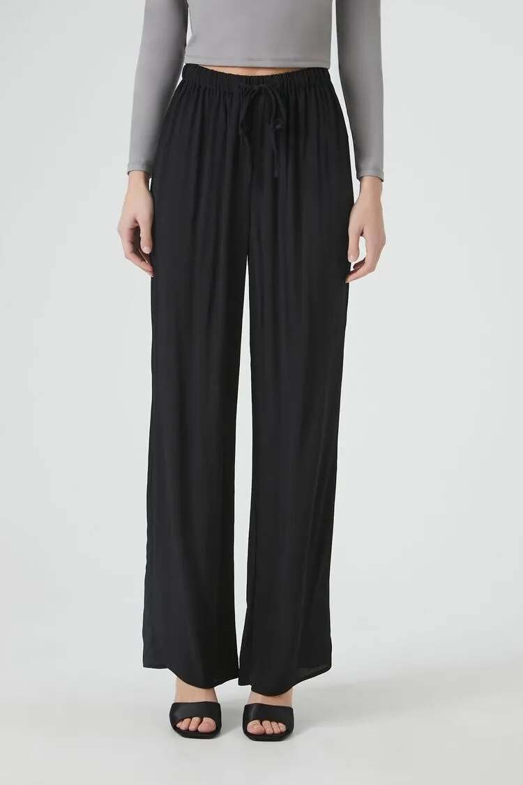 Straight-Leg Crepe Pants