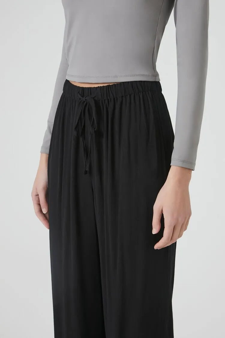Straight-Leg Crepe Pants