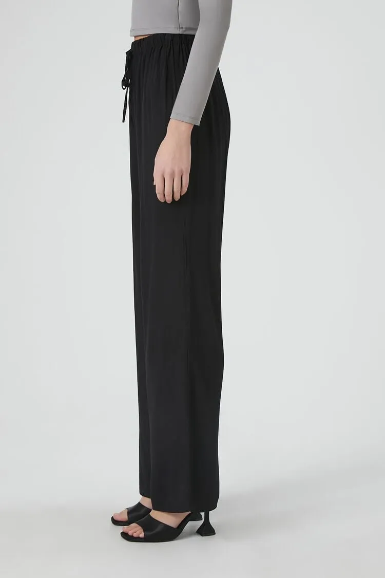 Straight-Leg Crepe Pants