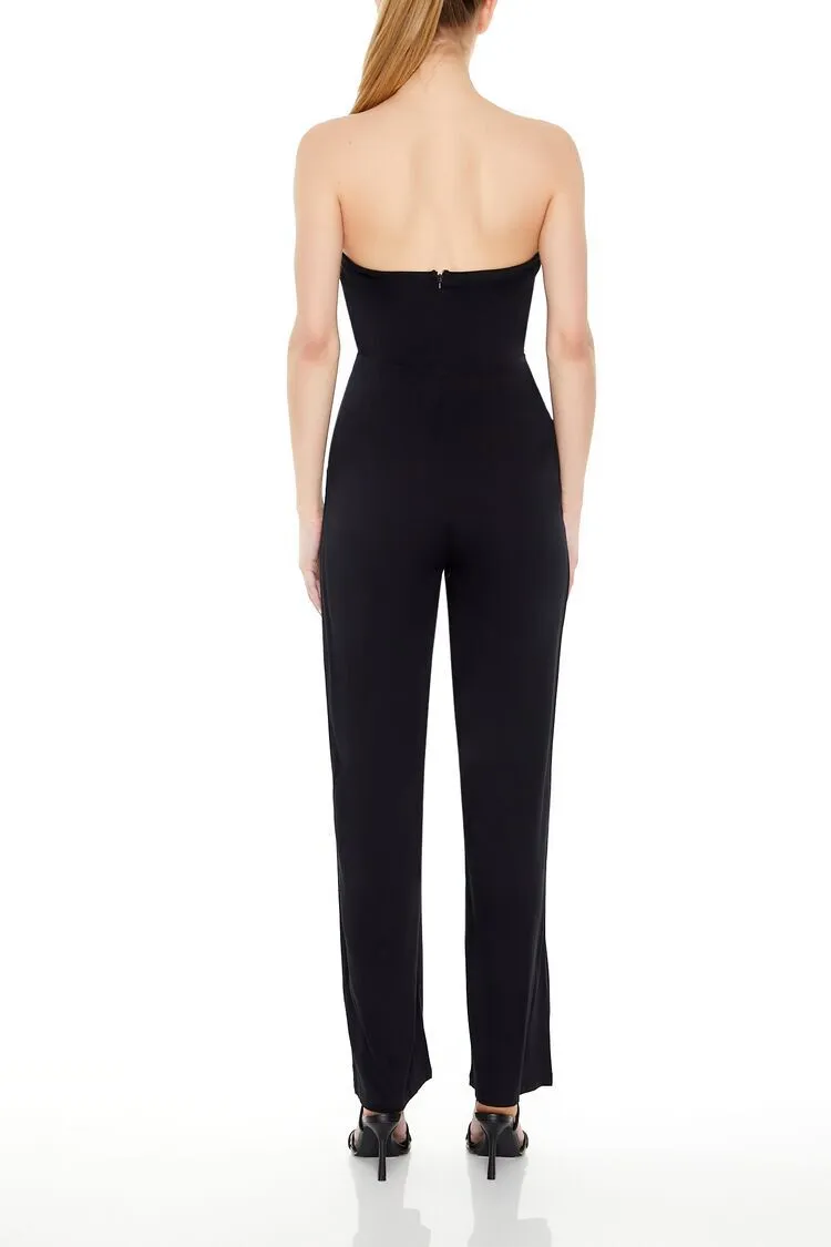 Strapless Wide-Leg Jumpsuit