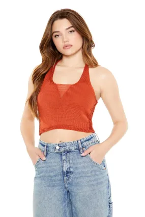 Sweater-Knit Halter Top