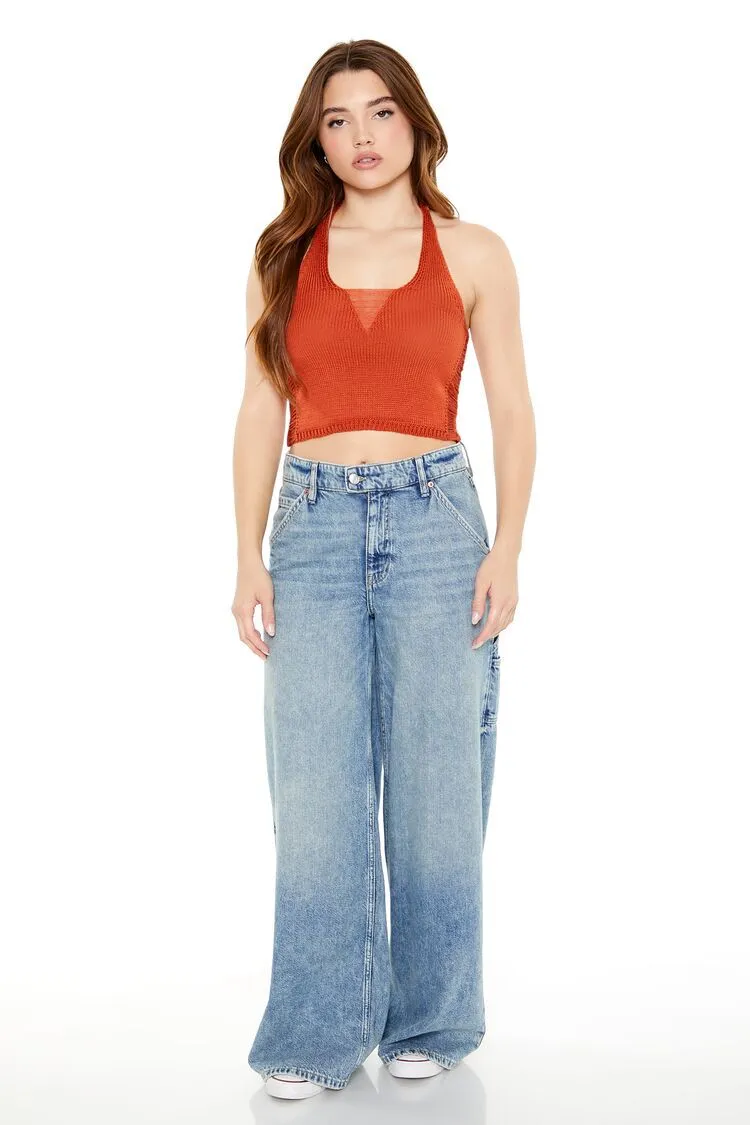 Sweater-Knit Halter Top