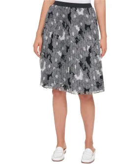 Tommy Hilfiger Womens Pleated Chiffon A-Line Skirt
