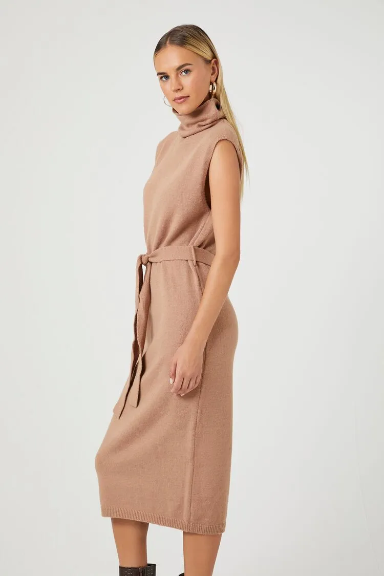Turtleneck Sweater Midi Dress