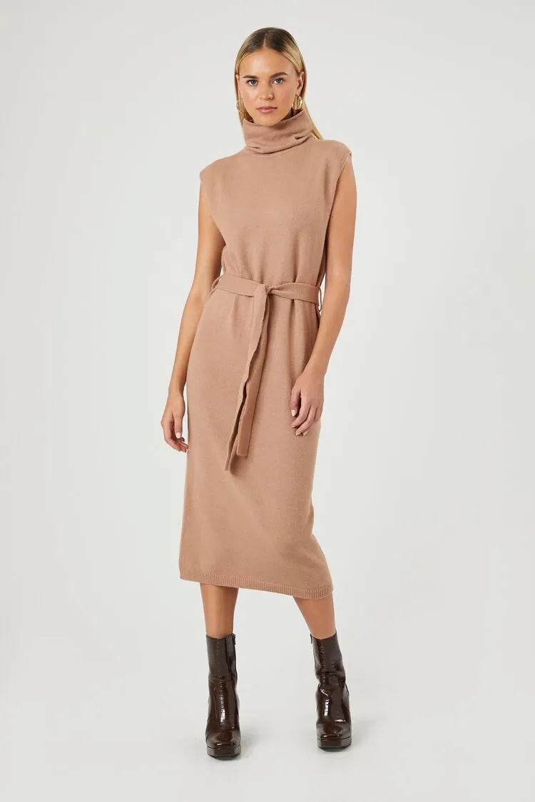 Turtleneck Sweater Midi Dress