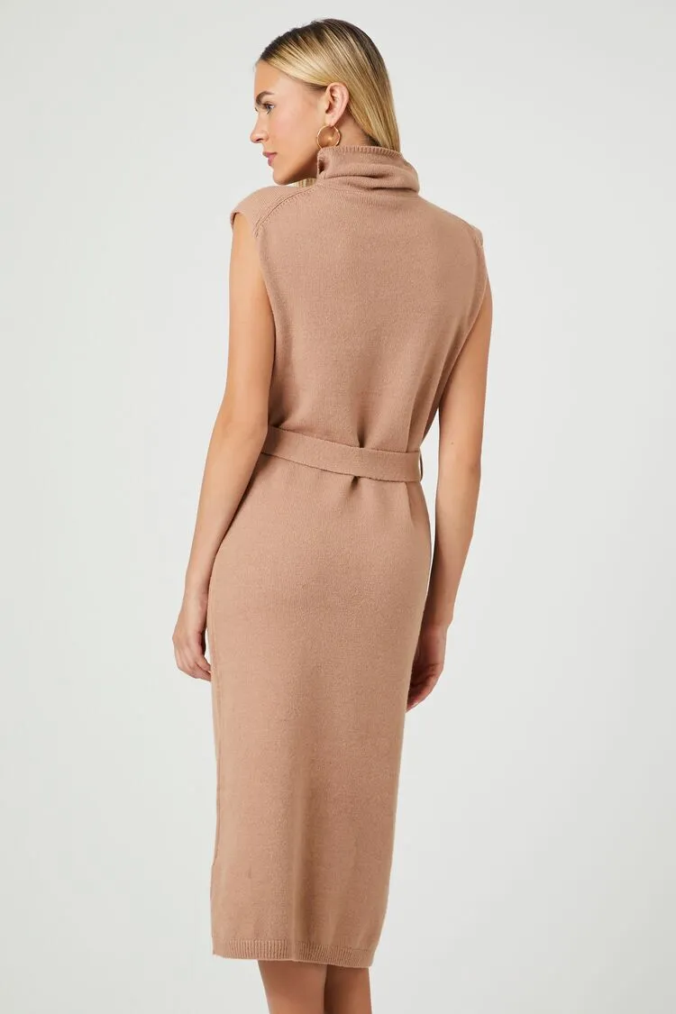 Turtleneck Sweater Midi Dress