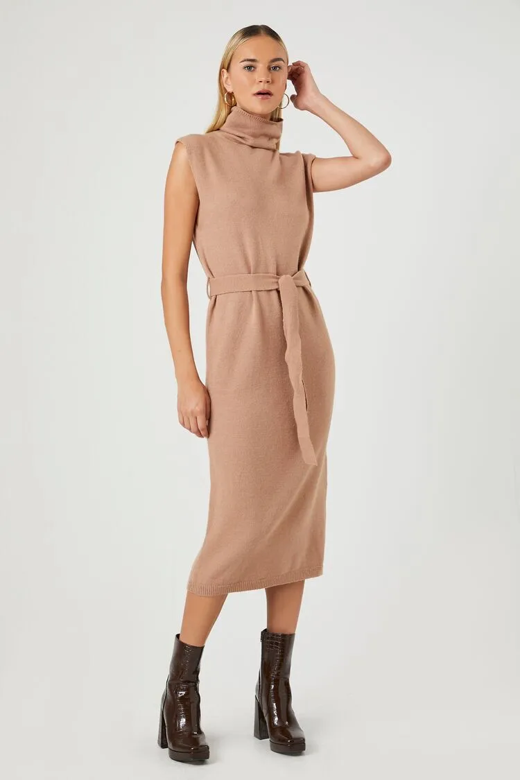 Turtleneck Sweater Midi Dress