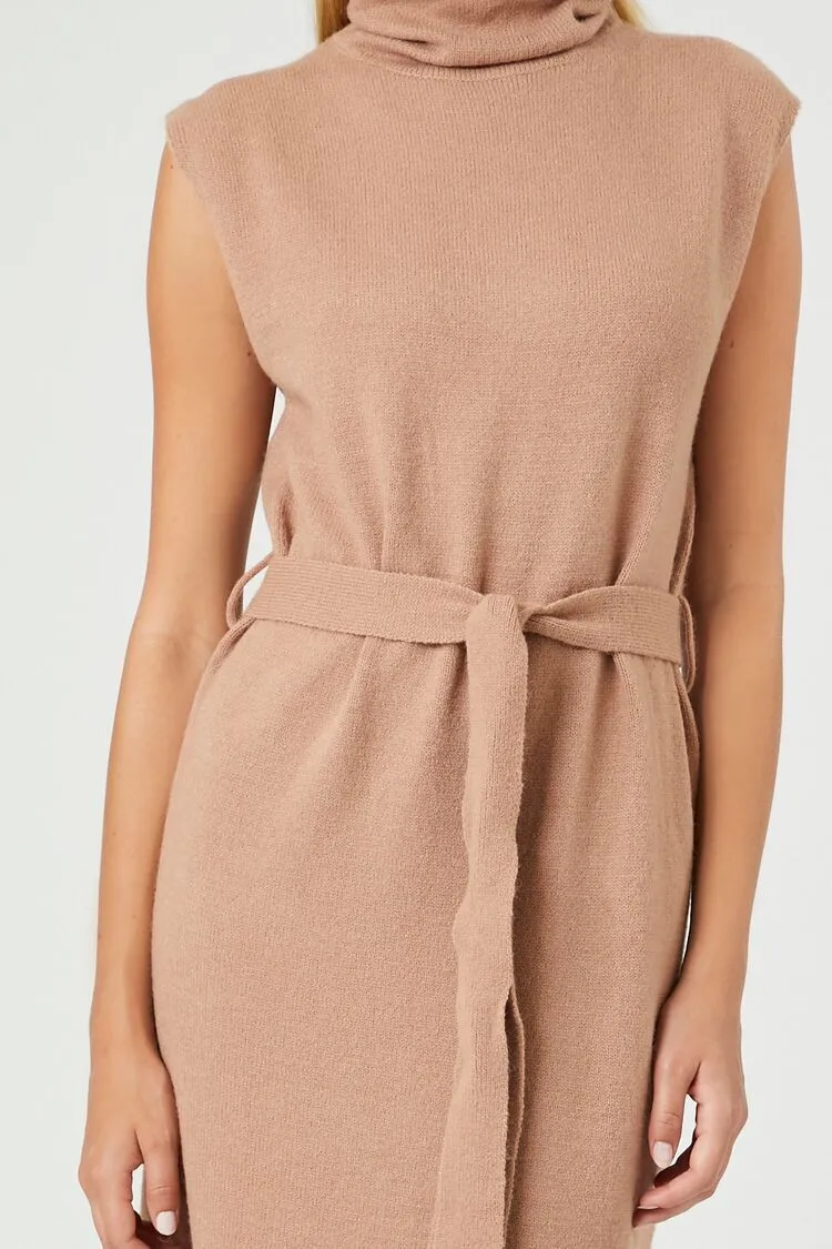 Turtleneck Sweater Midi Dress