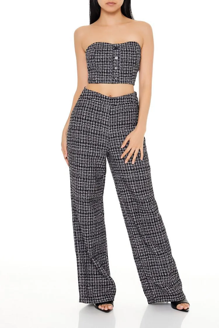Tweed Tube Top &amp; Pants Set