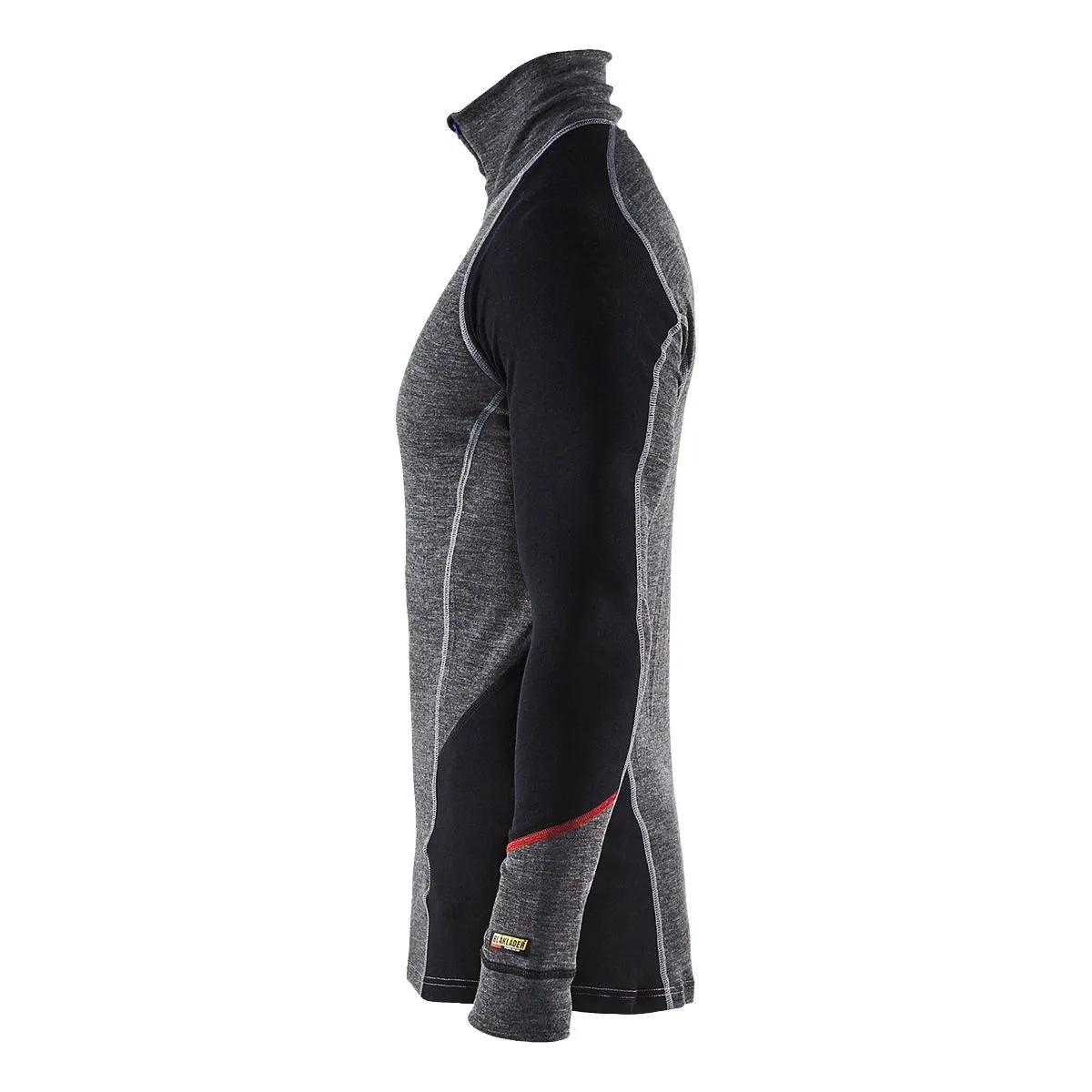 Underwear&#x20;Zip-Neck&#x20;Top&#x20;Xwarm&#x20;100&#x25;&#x20;Merino&#x20;4699&#x20;Medium&#x20;Grijs&#x2F;Zwart&#x20;-&#x20;Bl&#xE5;kl&#xE4;der
