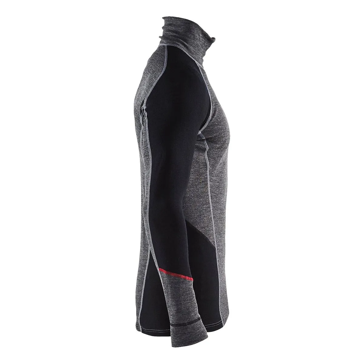 Underwear&#x20;Zip-Neck&#x20;Top&#x20;Xwarm&#x20;100&#x25;&#x20;Merino&#x20;4699&#x20;Medium&#x20;Grijs&#x2F;Zwart&#x20;-&#x20;Bl&#xE5;kl&#xE4;der