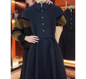 Waist-Fitted Silk Dress Women's Clothing  426784