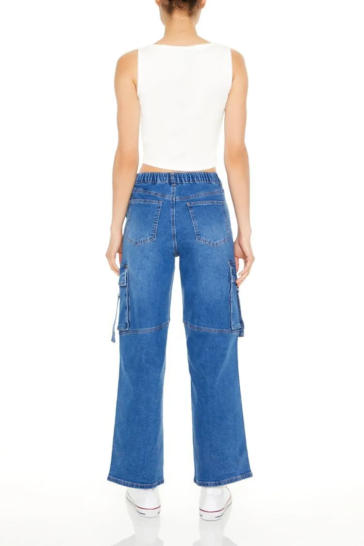 Wide-Leg Cargo Jeans