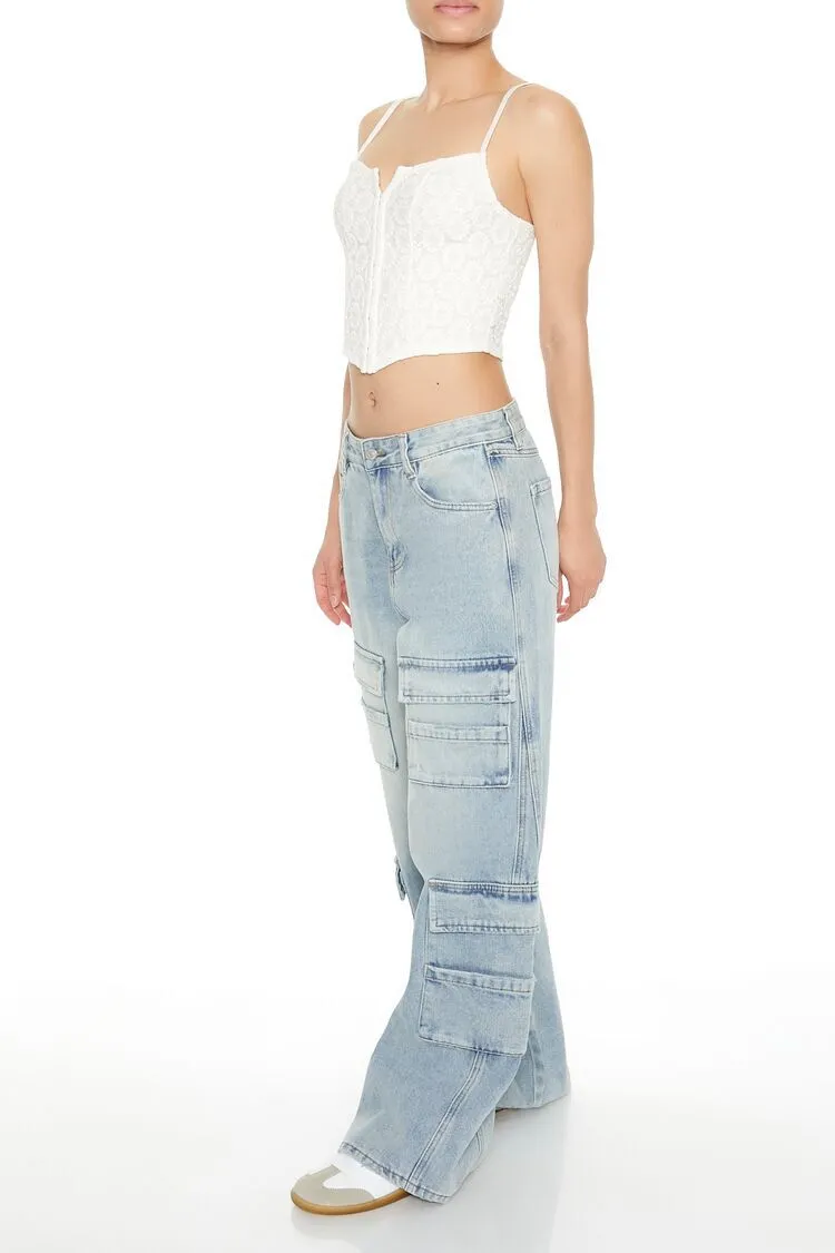 Wide-Leg Cargo Jeans