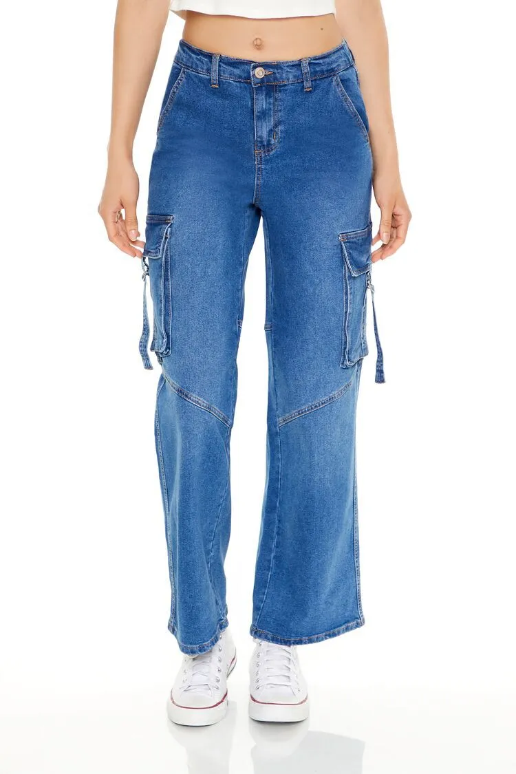 Wide-Leg Cargo Jeans
