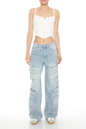 Wide-Leg Cargo Jeans