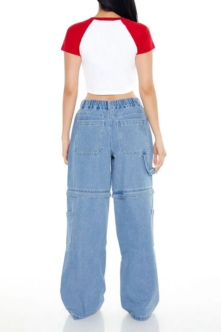 Wide-Leg Mid-Rise Jeans