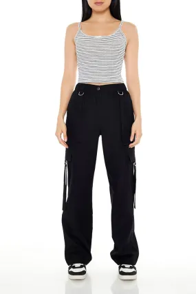 Wide-Leg Utility Cargo Pants