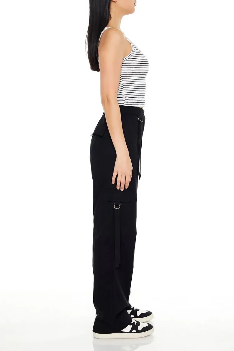Wide-Leg Utility Cargo Pants