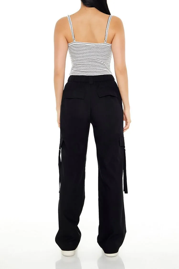 Wide-Leg Utility Cargo Pants