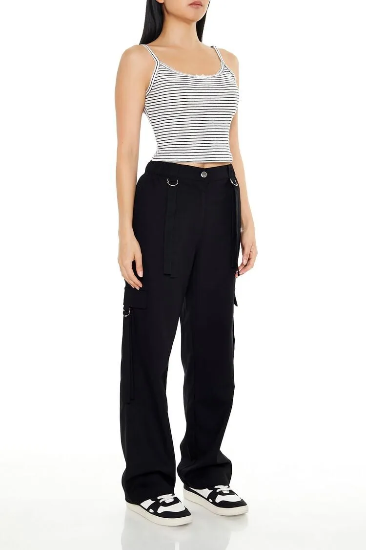 Wide-Leg Utility Cargo Pants