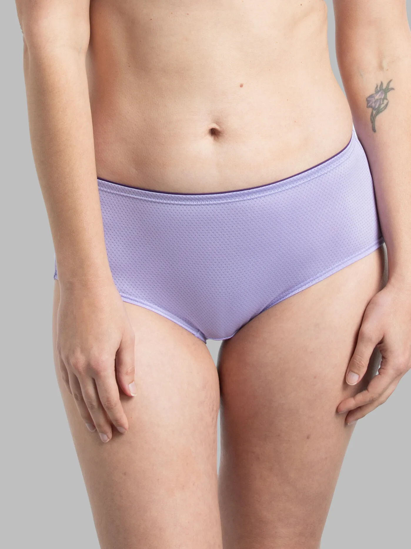 Women's Breathable Micro-Mesh Low-Rise Brief Panty, Assorted 6 Pack