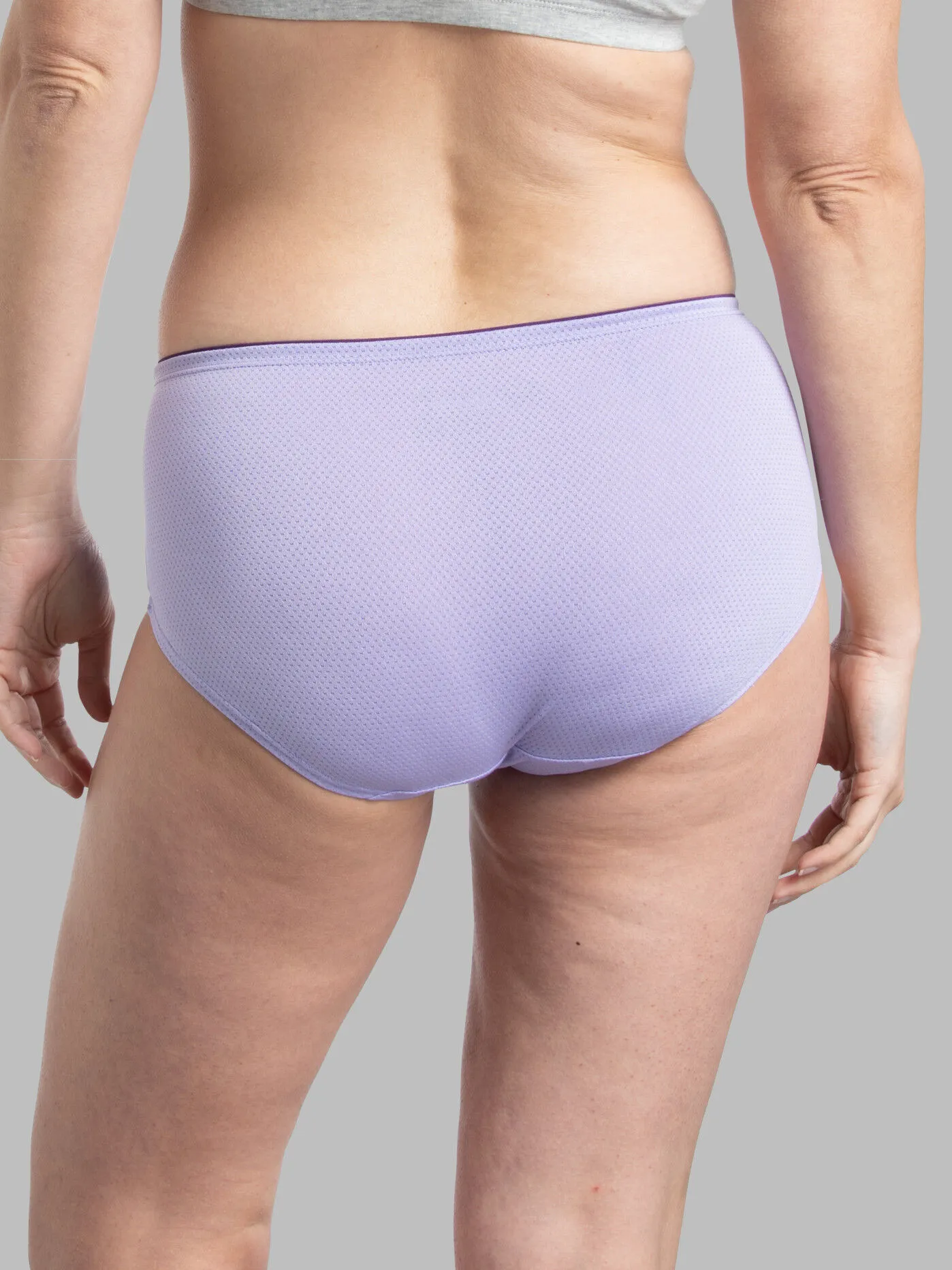 Women's Breathable Micro-Mesh Low-Rise Brief Panty, Assorted 6 Pack