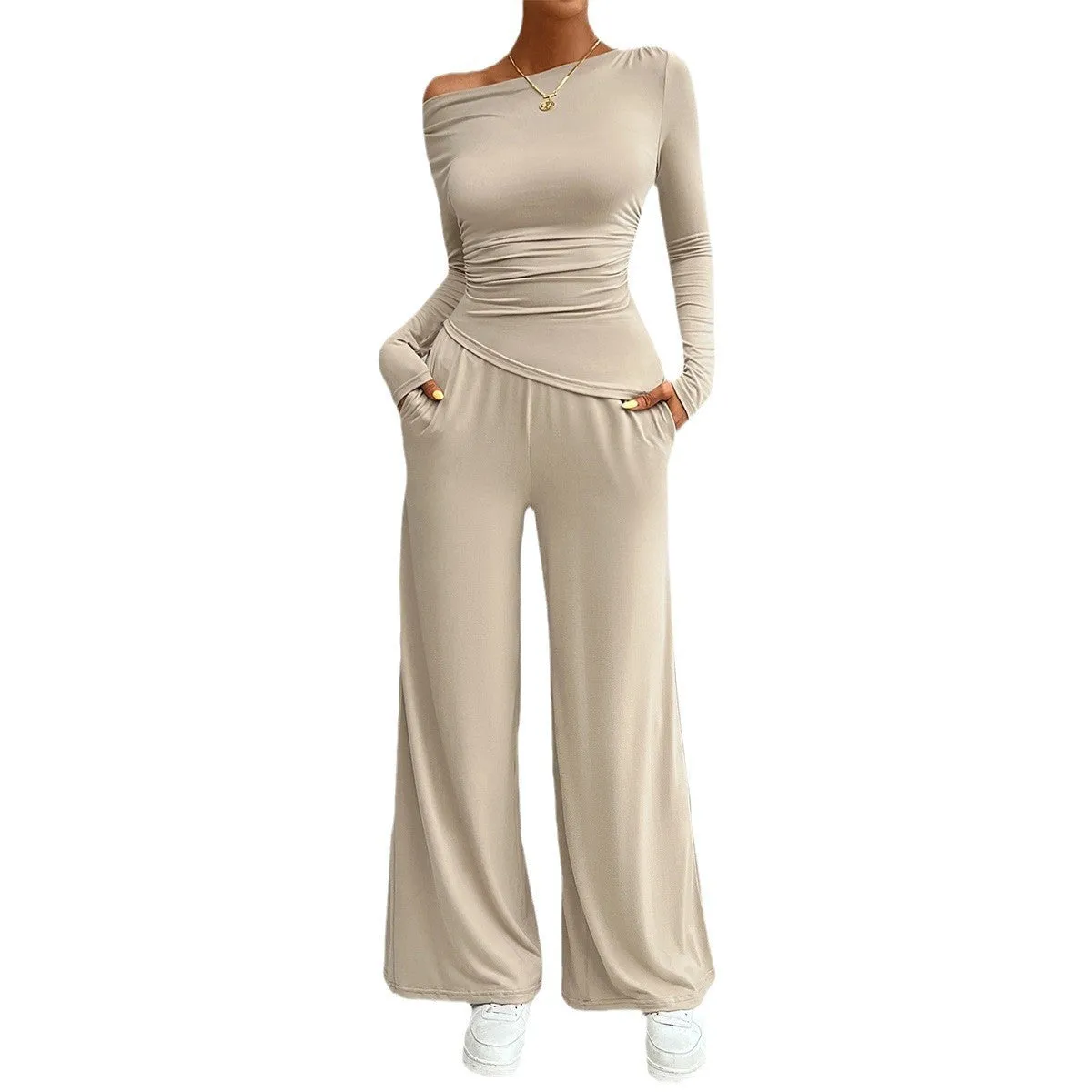 Women's Clothing Fashionable Fitted Long Sleeve Top Suit
