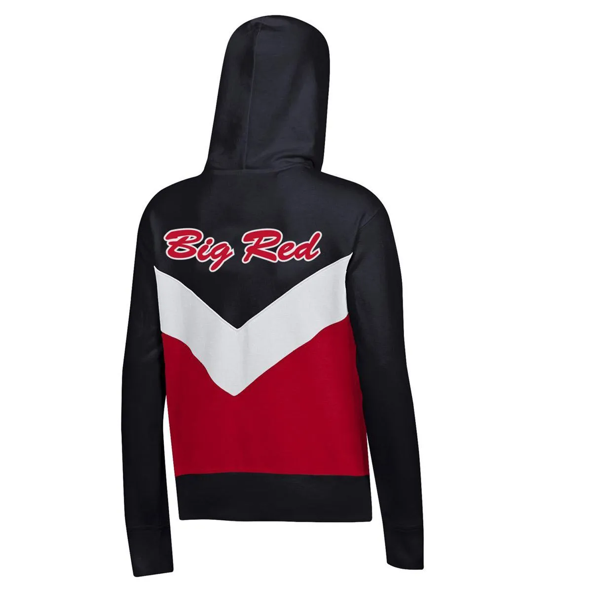 Women's Cornell Over Bear Through C and Big Red on Back Big Stripe Hood