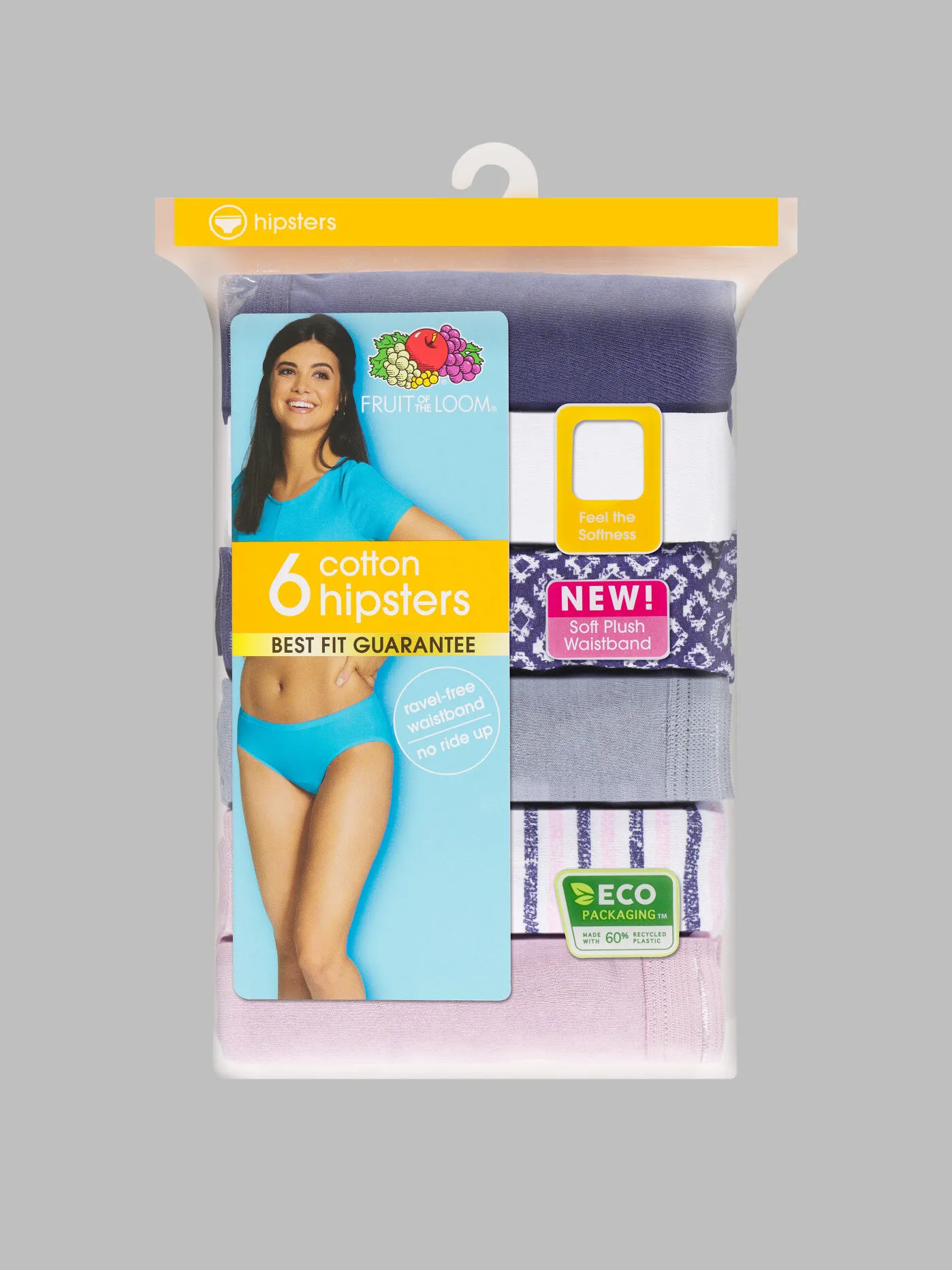 Women's Hipster Panty, Assorted 6 Pack