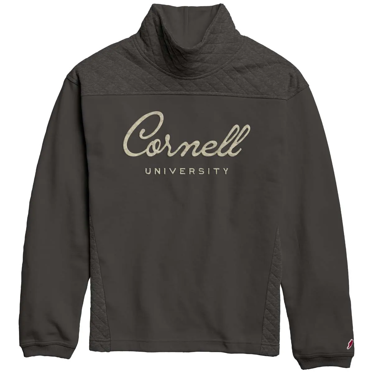 Women's League Cornell University Quilted Funnel Neck