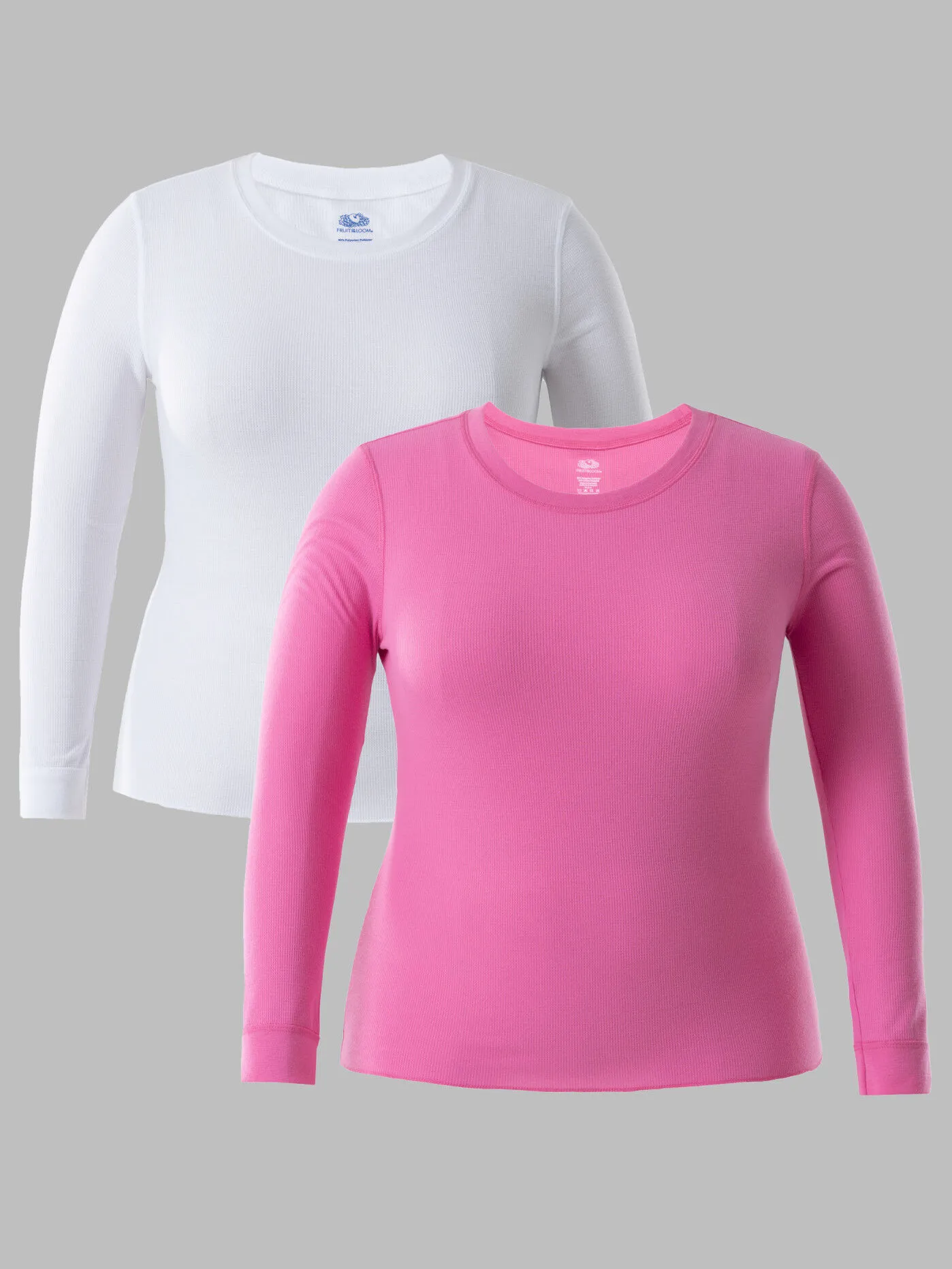 Women's Plus Size Thermal Crew Top, 2 Pack